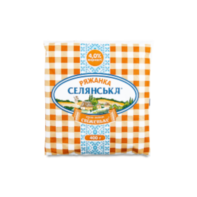 Ряжанка СЕЛЯНСЬКА 4%, 400 г